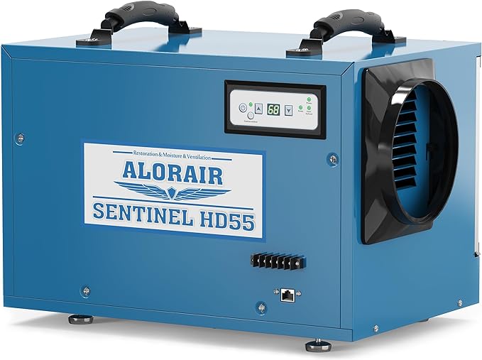 ALORAIR Commercial Dehumidifier 113 Pint, with Drain Hose for Crawl Spaces, Basements, Industry Water Damage Unit, Compact, Portable, Auto Defrost, Sentinel HD55