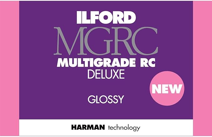 Ilford Multigrade V RC Deluxe Glossy Surface Black & White Photo Paper, 190gsm, 5x7, 250 Sheets