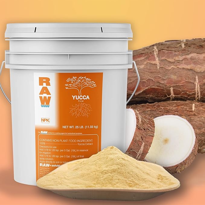 RAW Yucca 25lb - Natural Wetting Agent for Deeper Nutrient Penetration