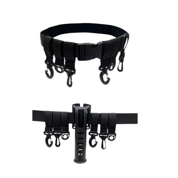 Wade Fishing Belt Portable Wader Belt with Adjustable Waist Belts, Rod Holder, and Pole Inserter - Image 2