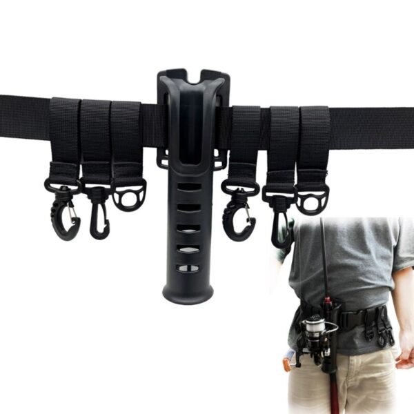 Wade Fishing Belt Portable Wader Belt with Adjustable Waist Belts, Rod Holder, and Pole Inserter - Image 7