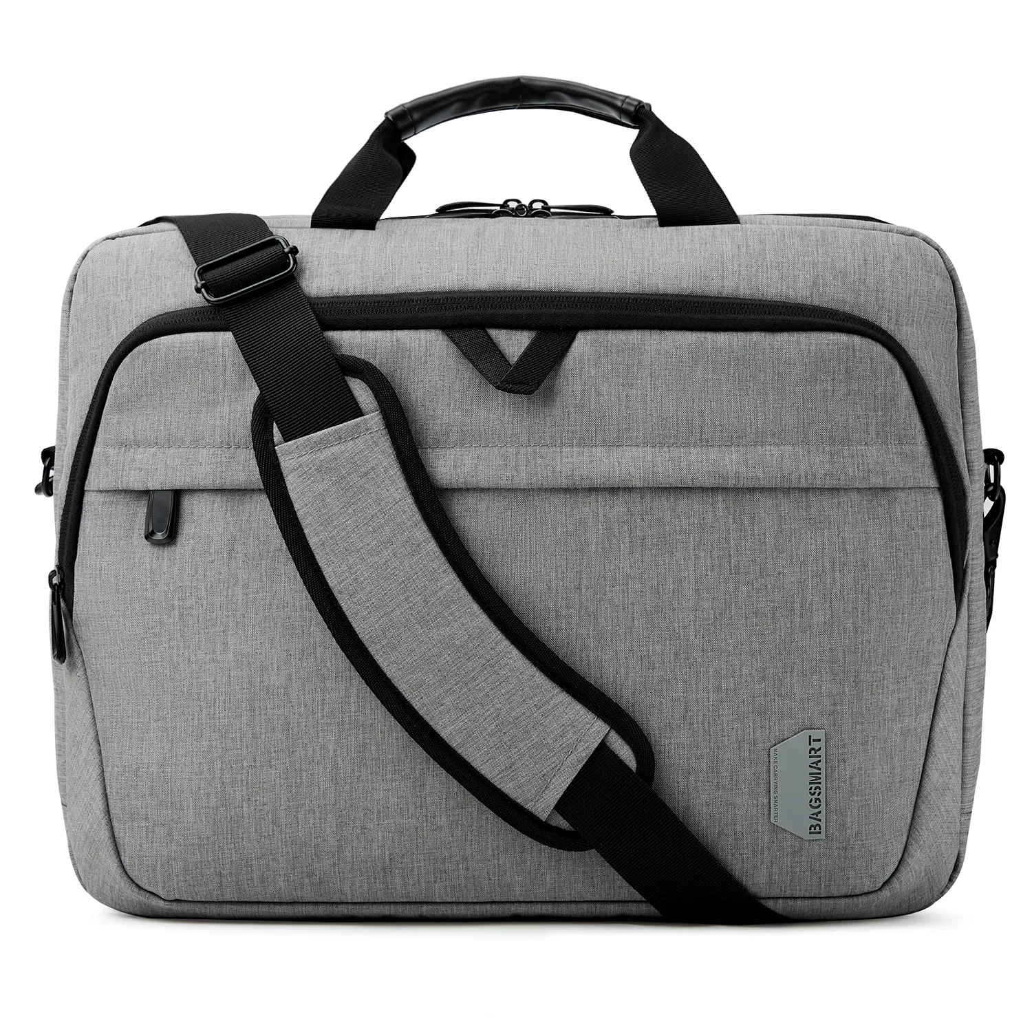 Briefcase With Shoulder Strap: Spacious 17.3-inch Laptop Bag by BAGSMART - Waterproof, Antitheft, and Expandable