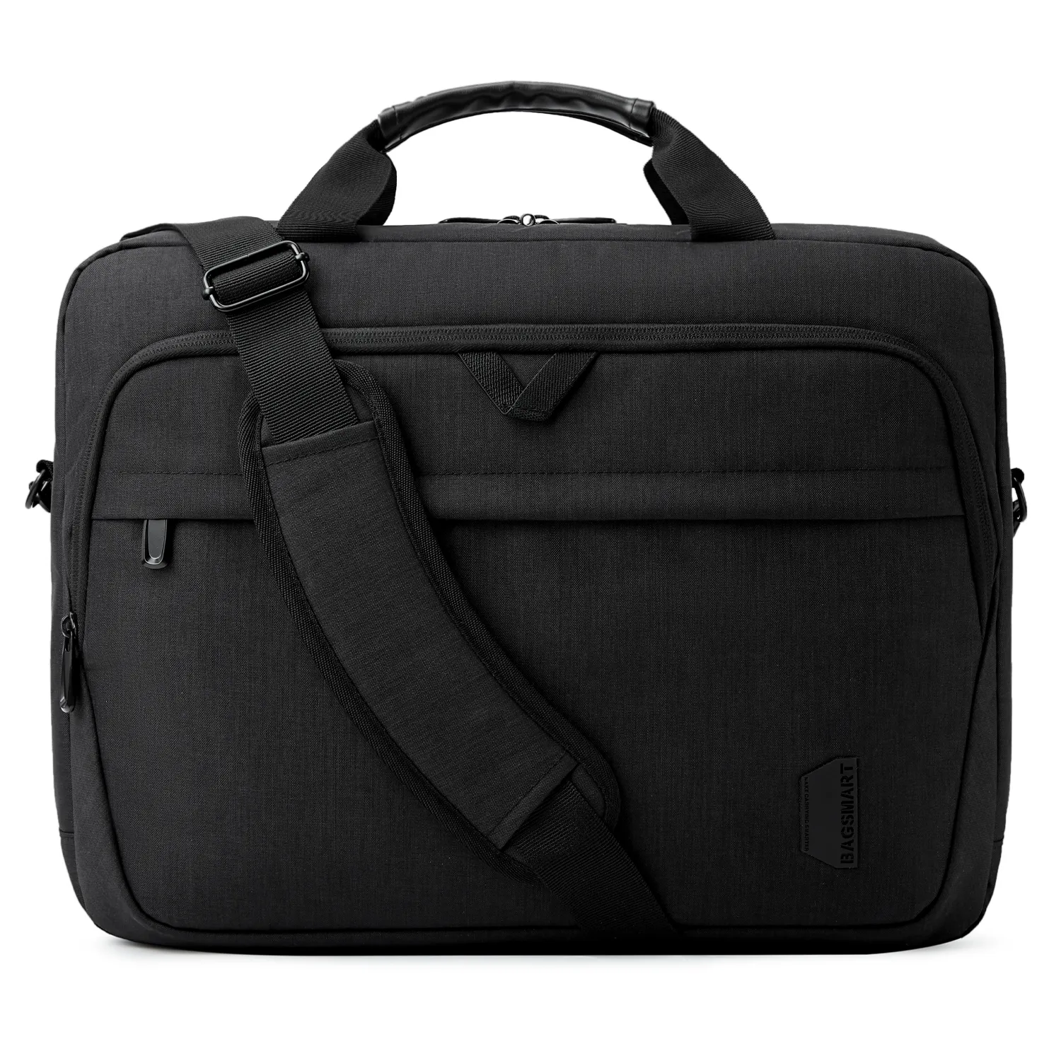 Briefcase With Shoulder Strap: Spacious 17.3-inch Laptop Bag by BAGSMART - Waterproof, Antitheft, and Expandable