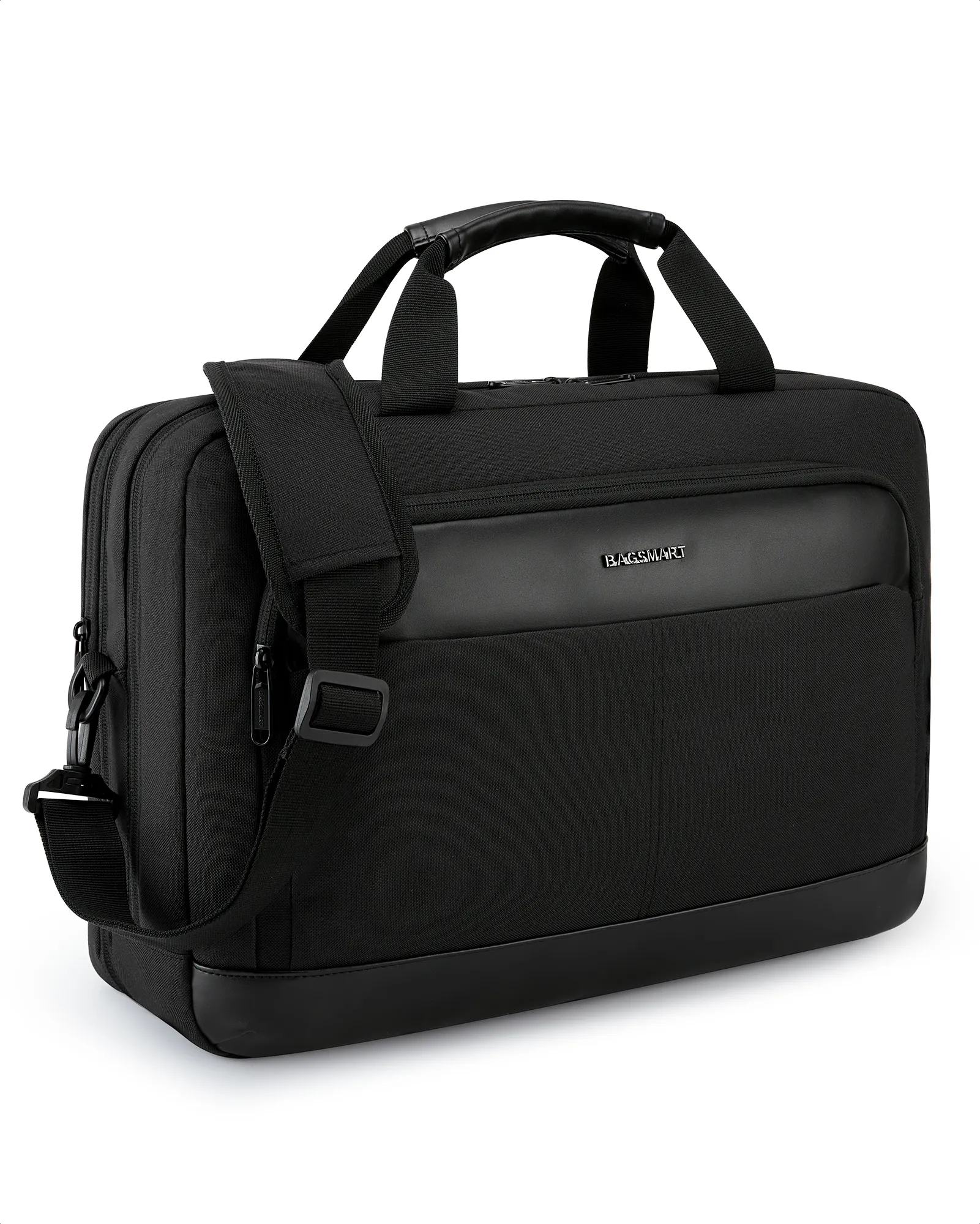 Briefcase With Shoulder Strap: BAGSMART 30L Expandable Laptop Briefcase for Men, Ideal for Work, Business, College, and Travel (17.3-inch)