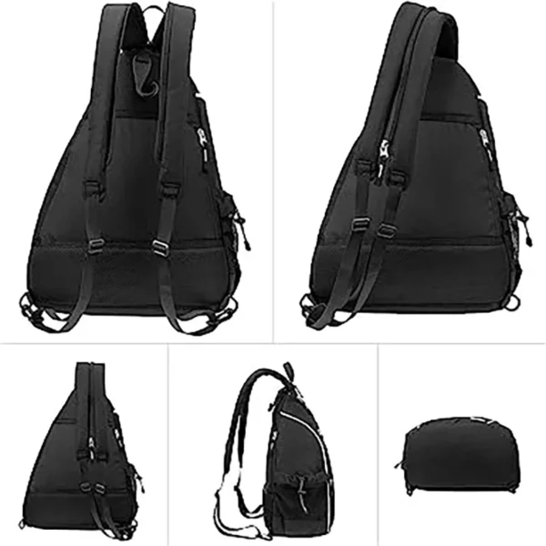 Tennis Bags for Women and Men Adjustable Sling Backpack with Fence Hook, Upgraded Capacity, Safety Pocket, and Water Bottle Holder - Men's & Women's Pickleball Bag - Image 2