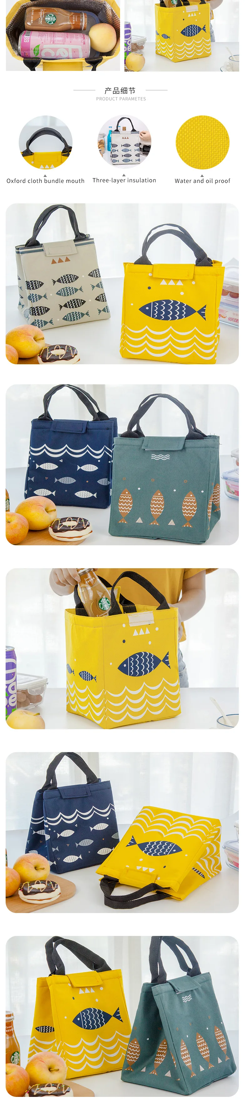 Fashionable and Cute Fish Design Breastmilk Cooler Bag - Multicolor Portable Hand Pack for Women, Waterproof Thermal Lunch Bag for Baby, Picnic, and Travel