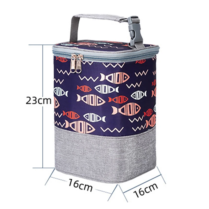 Portable Dot Mummy Breastmilk Cooler Bag - Baby Insulation Thermal Bag for Infant Feeding, Travel, and Stroller Hang Tote to Keep Milk Warm
