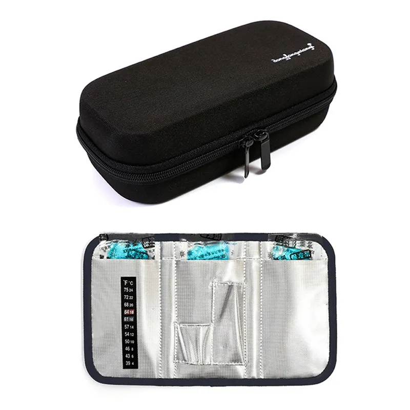 Insulin Travel Case - Medical Cooler Pocket Packs Pouch, Drug Freezer Box for Diabetes, EVA Insulin Pen Case, Cooling Storage Protector Bag