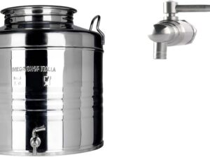 Bidone acciaio inox 30L per olio, Made in Italy