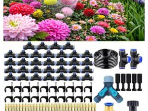 Sistema irrigazione a goccia 50m per giardino e terrazzo