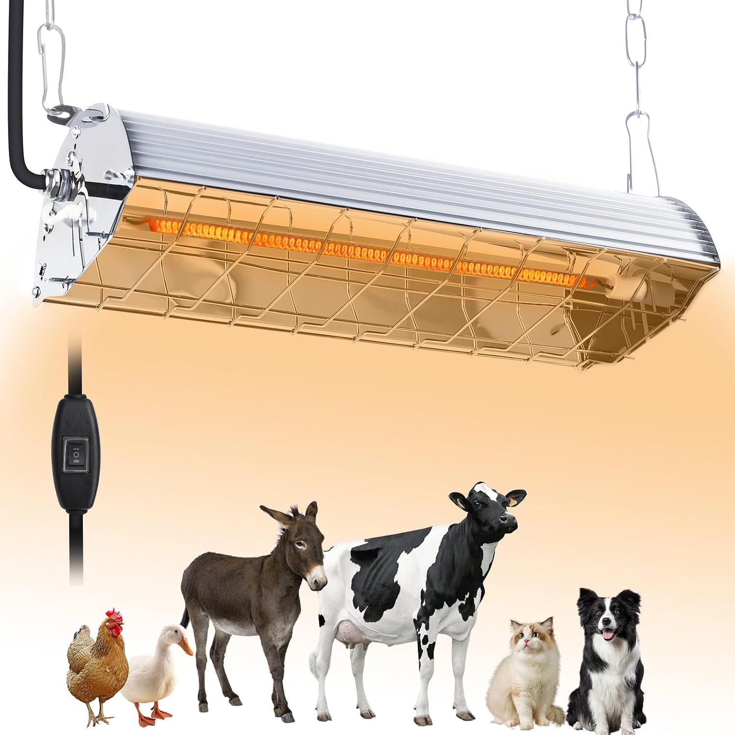Fanspex Riscaldatore Sospeso 600W per Allevamenti