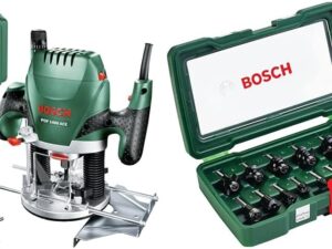 Bosch POF 1400 ACE Fresatrice Verticale 1400W + Set 15 Frese
