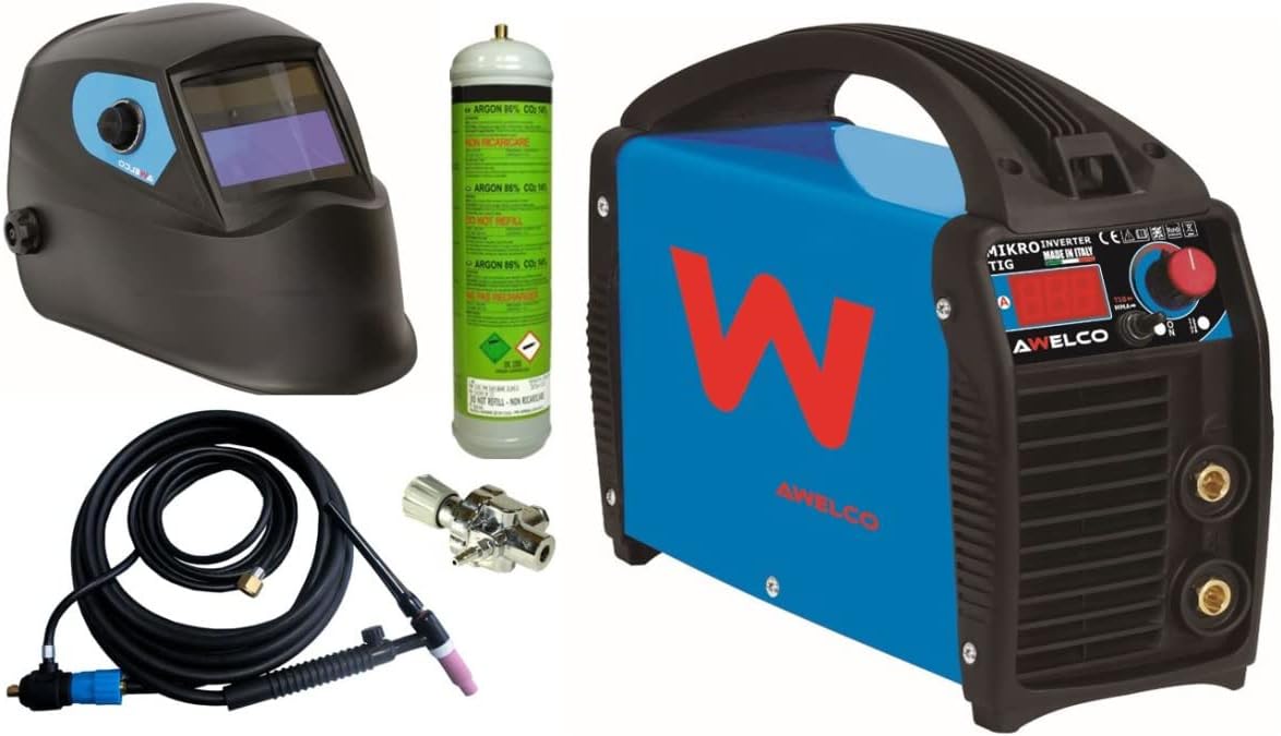 AWELCO Mikrotig 170 - Saldatrice MMA-TIG 150A Kit completo