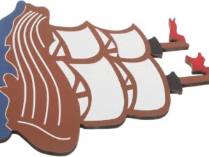 Magnete Frigorifero Barca a Vela in Legno - ABOOFAN