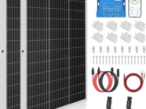 Kit solare DERUXI 240W per camper e barca con Bluetooth