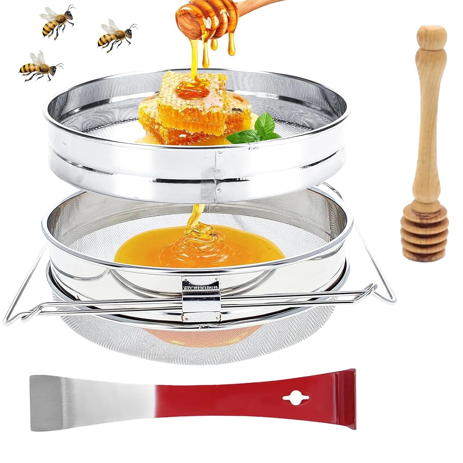 Kit filtrazione miele inox Joyfulife con bastoncini
