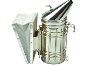 MEETOZ Affumicatore alveare INOX 30,5 cm con protezione termica