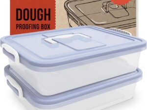 Set 2 Contenitori Lievitazione Pizza Chef Pomodoro 44x34 cm