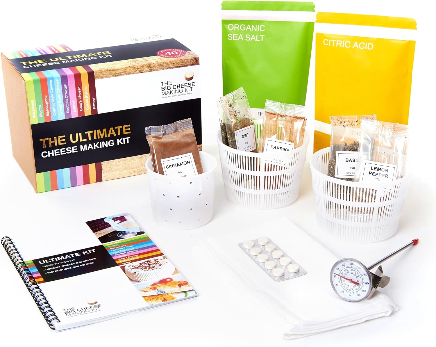 Kit produzione formaggio fai da te 10 ricette incluse