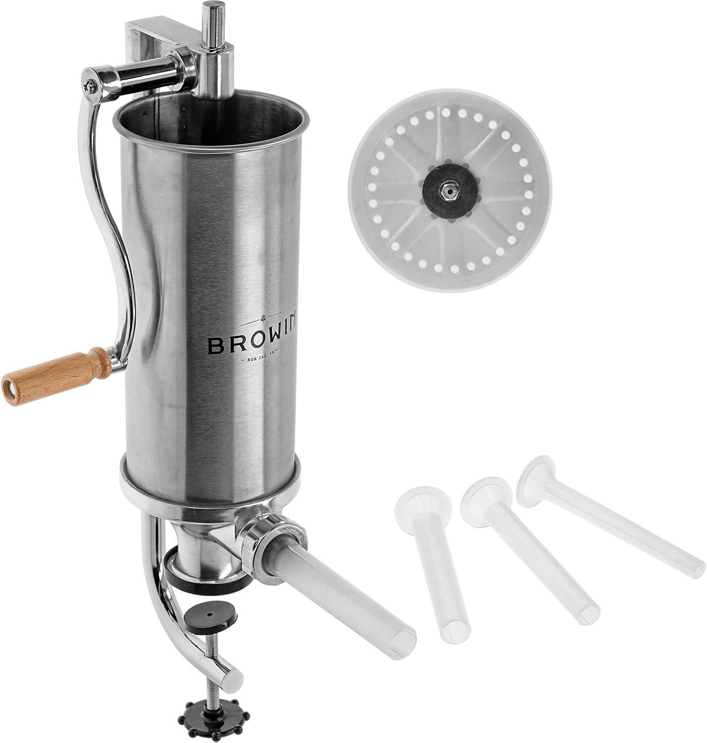 Browin Insaccatrice Verticale 4 kg con 4 imbuti