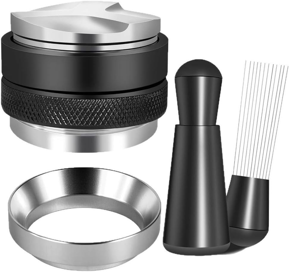 Distributore & livellatore caffè 58 mm con WDT e imbuto