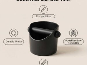 Espresso Knock Box per fondi di caffè - Nero