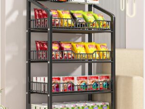 Carrello portaoggetti 4 ripiani in acciaio - Versatile e resistente