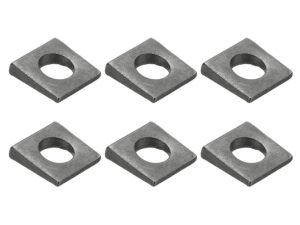 Rondelle quadrate M8 smussate PATIKIL, acciaio al carbonio