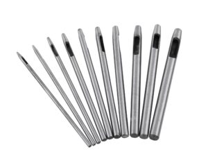 Set di 10 punzoni per pelle 0,5-5mm – Strumenti artigianato