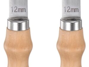 Sourcing Map Smussatore Pelle 12 mm Acciaio Inox