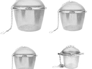 4 Cestini pulizia gioielli acciaio inox con serratura