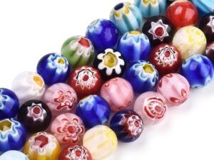 Perline Millefiori in Vetro - 64 pezzi 6x2,5 mm
