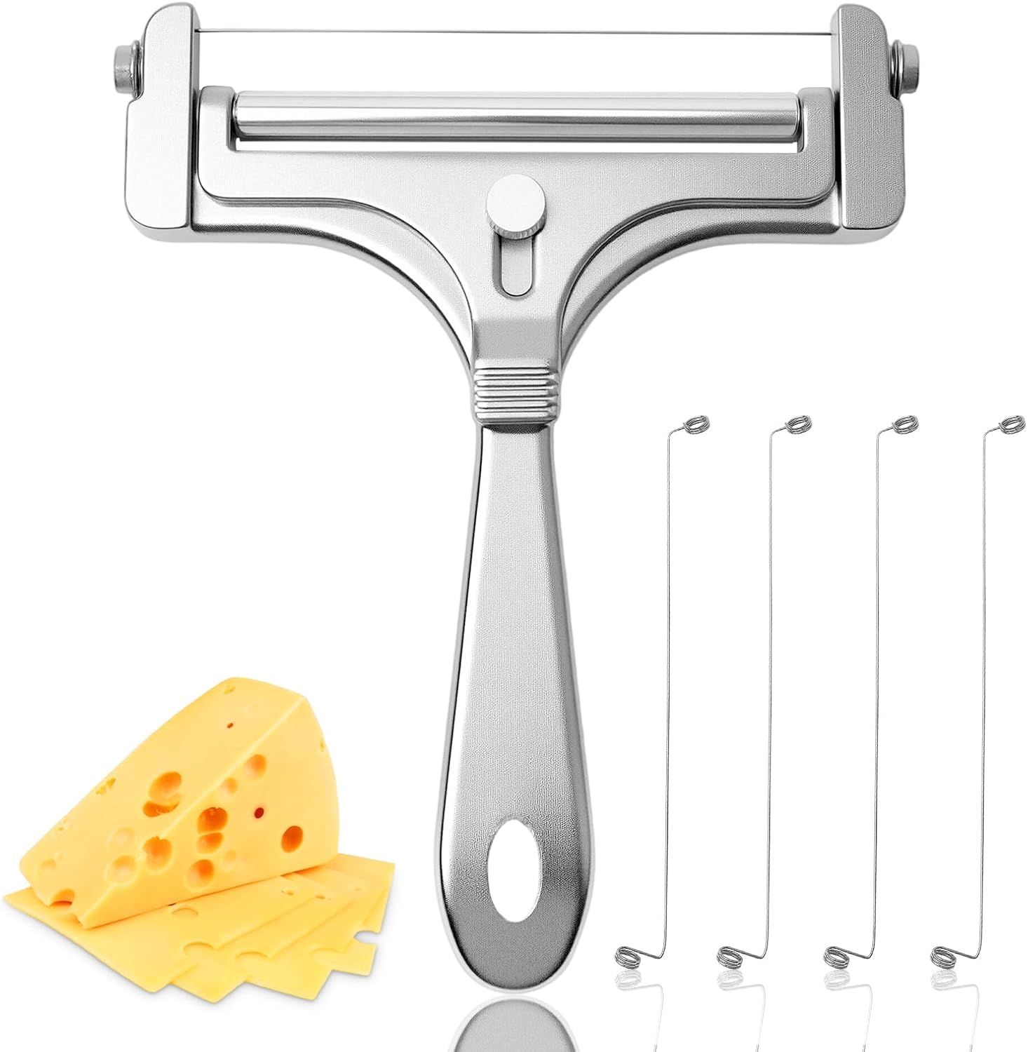 Affettatrice formaggio 4 fili inox con spessore regolabile