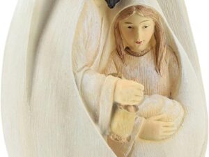 Presepe compatto in resina, 10x6x6 cm