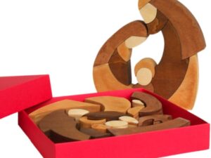 Presepe in Legno da Montare, Kit 15 Pezzi Elisaspuzzles