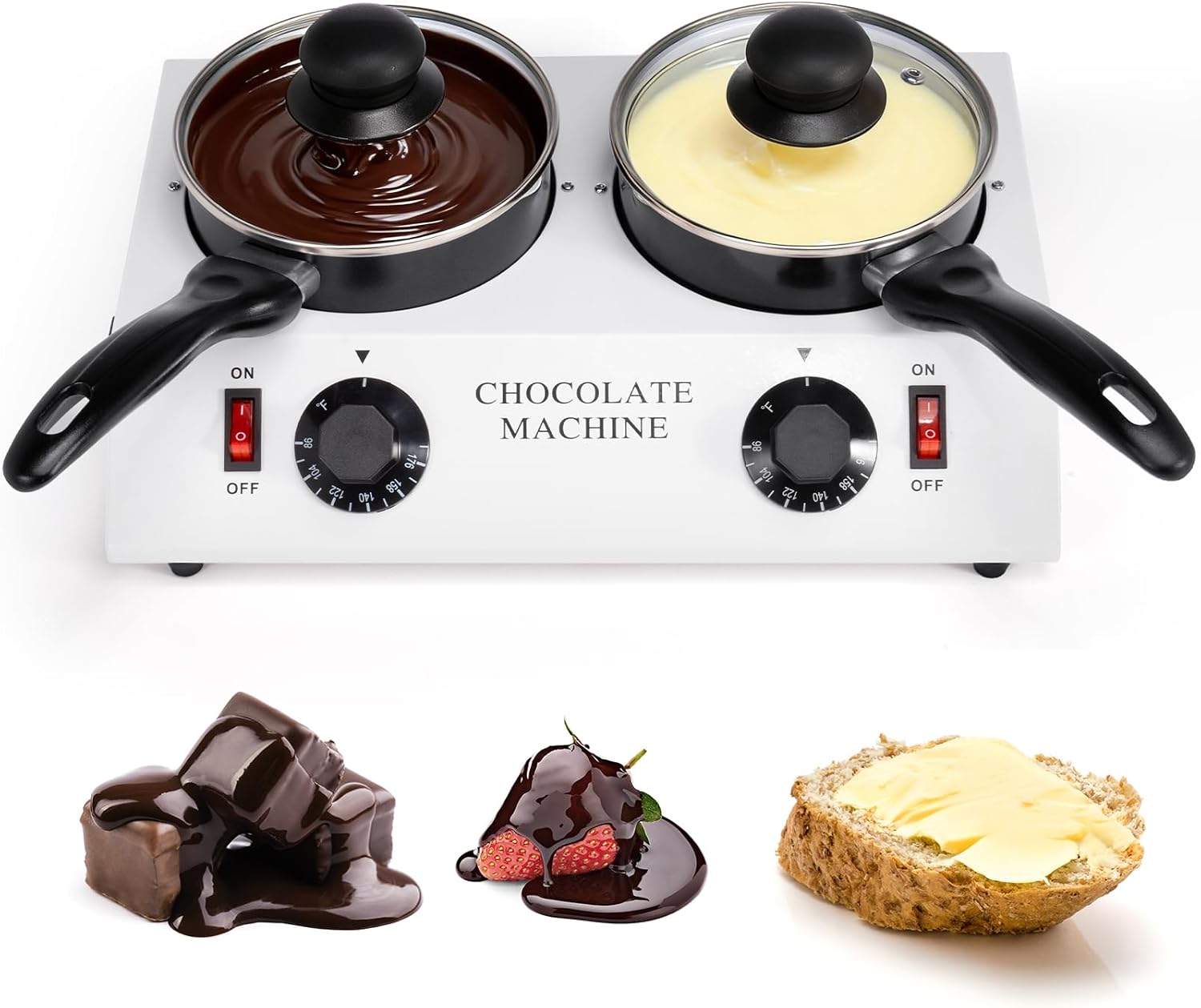 Dyna-Living Melting Pot Doppia Testa per Cioccolato e Formaggio
