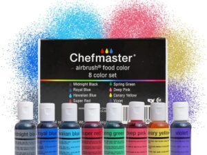 Chefmaster Kit Aerografo Colori Alimentari - 8 colori