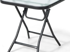 FANTASK Tavolino pieghevole quadrato per giardino