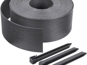 VOUNOT Bordo Giardino Flessibile 20m, Bordura PE Grigia