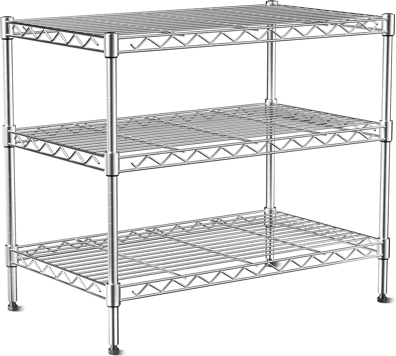 Scaffale a 3 ripiani in metallo su ruote, 61x35x55 cm