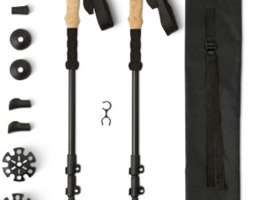Bastoncini da trekking Amazon Basics, alluminio 134,6 cm, nero