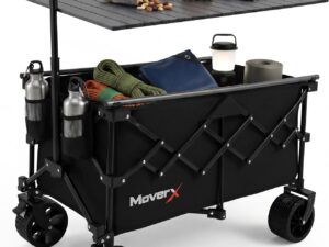 MoverX Carrello Campeggio 200L: Ruote Fuoristrada & Pieghevole