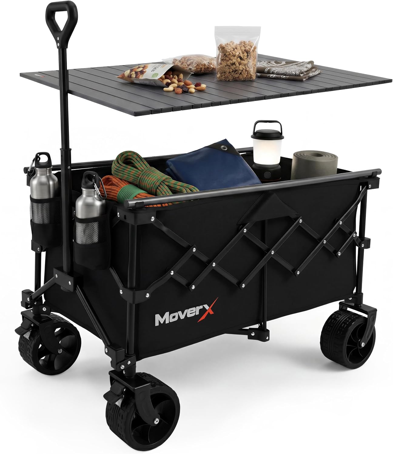 MoverX Carrello Campeggio 200L: Ruote Fuoristrada & Pieghevole