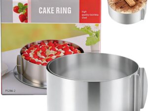 Anello regolabile per torte 16-31 cm in acciaio inox