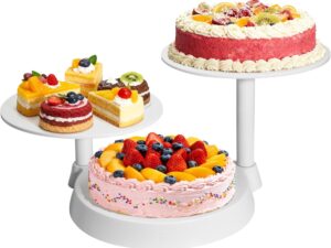 Uten Alzatina 3 piani per torte e dolci, bianco