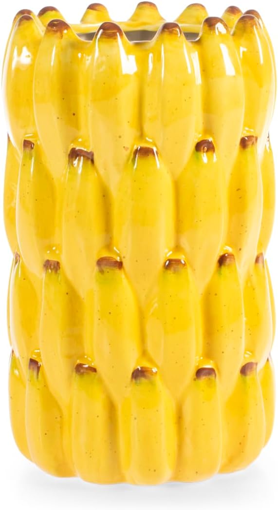 Porta Grissini Banana in Stoneware H&H – Accessorio Tavola Originale