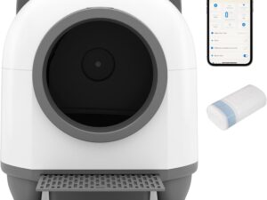 FANTASK Lettiera autopulente 80L per gatti con controllo app