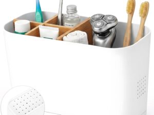 VINATO Porta Spazzolini Elettrico con 5 Comparti Regolabili