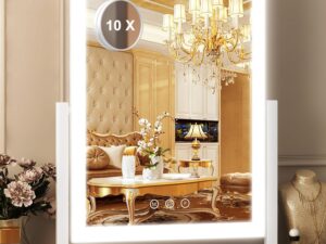 Specchio Trucco LED SURFOU 27x37cm con Luci 3 Temperature