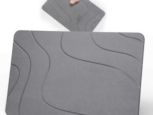 Euqvunn Tappeto Bagno in Pietra Diatomitica 60x39 cm - Antiscivolo
